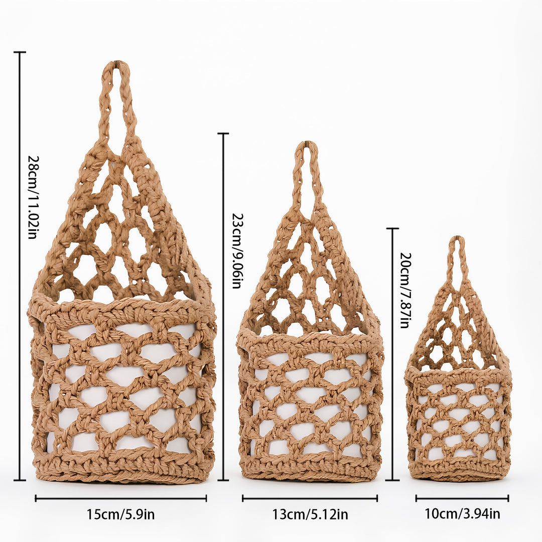 Handcrafted Natural Fiber Hanging Organizer