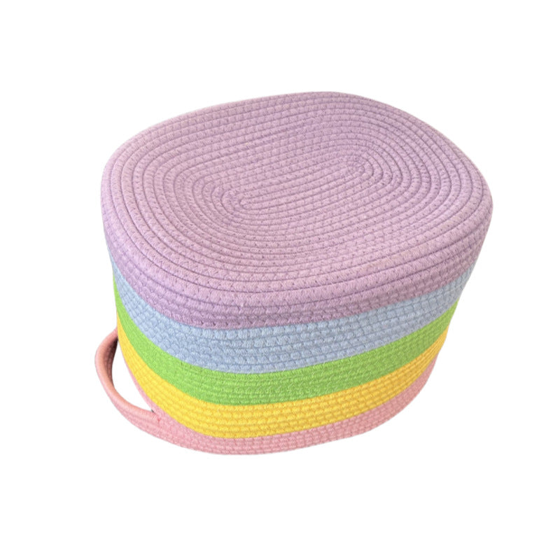 Women's storage basket with colorful stripes Bowlift