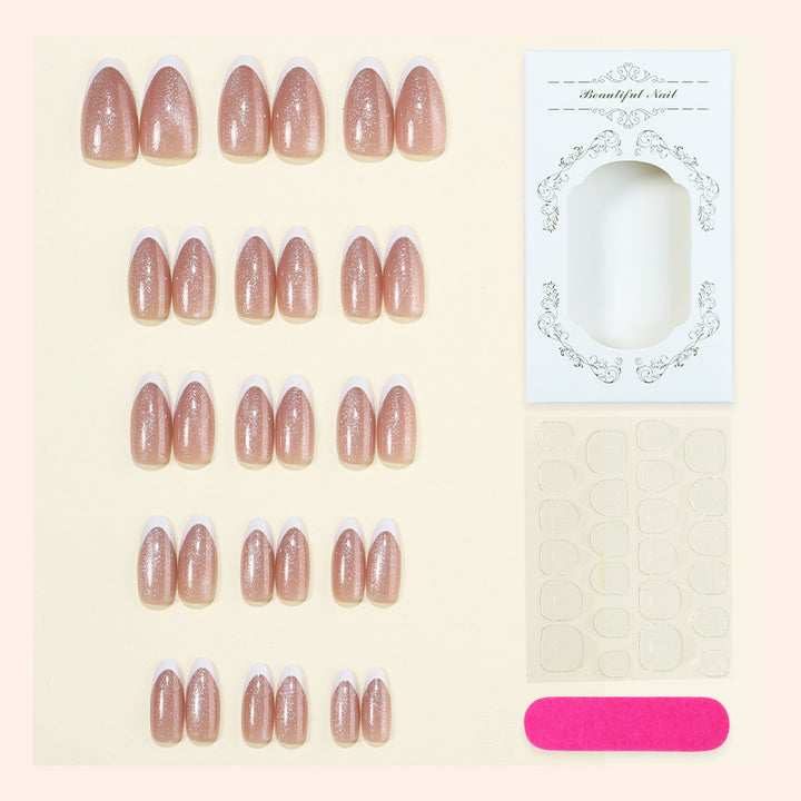 Artificial nail set with elegant glitter effect Bowlift