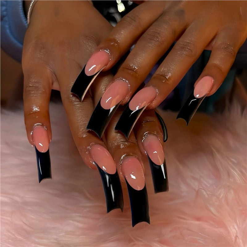 Long Tip French Manicure Nail Enhancements Bowlift