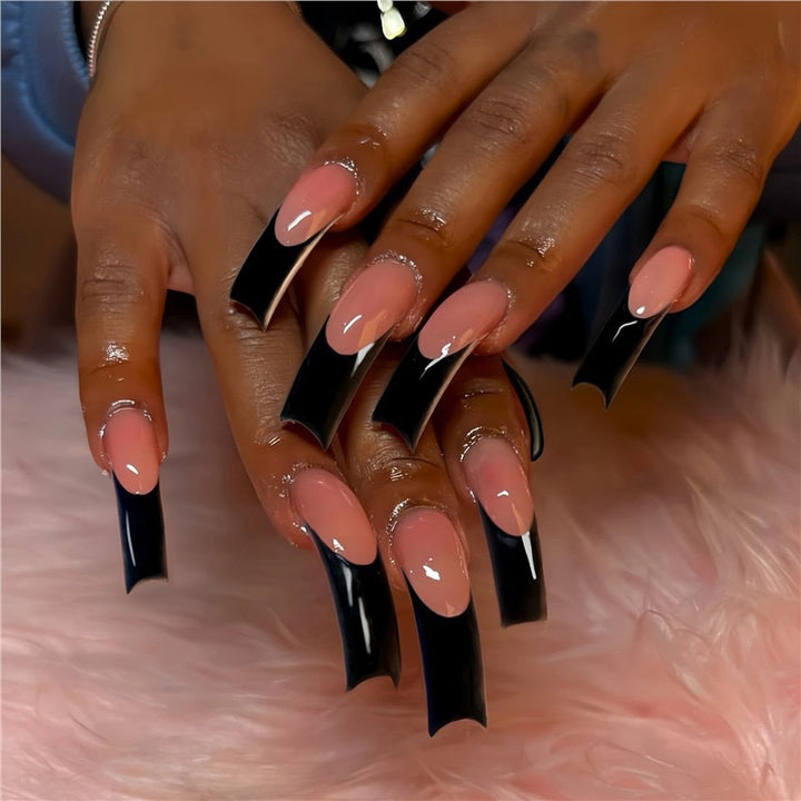 Long Tip French Manicure Nail Enhancements Bowlift