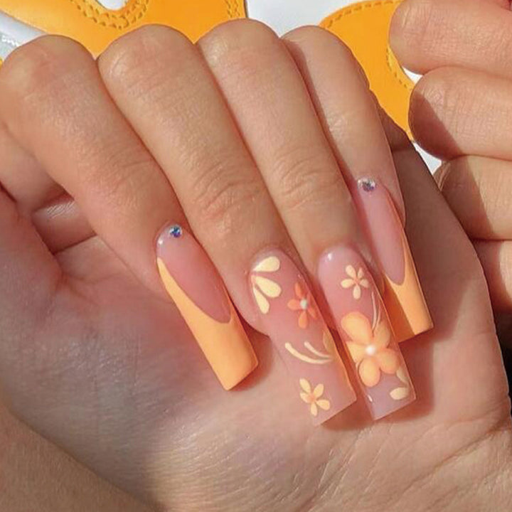 Artistic Nail Art with Floral and Creative Design Bowlift
