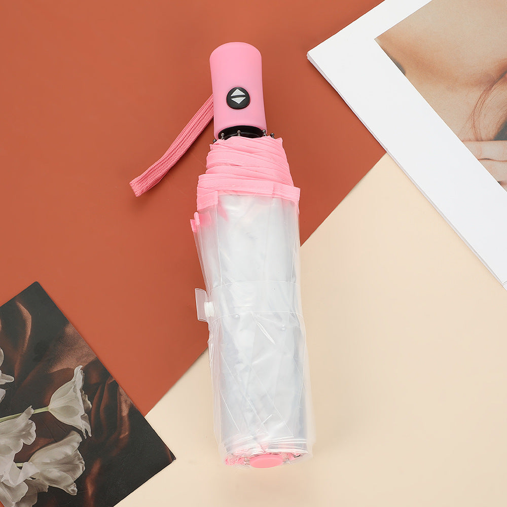 Unisex Automatic Transparent Umbrella Bowlift
