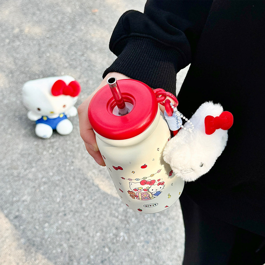 Women Creative Water Bottle with Cute Pendant Bowlift