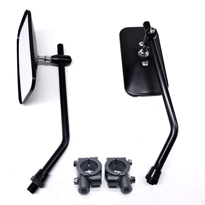 adjustable chrome motorcycle handlebar rearview mirrors with universal clamp mounts Bowlift