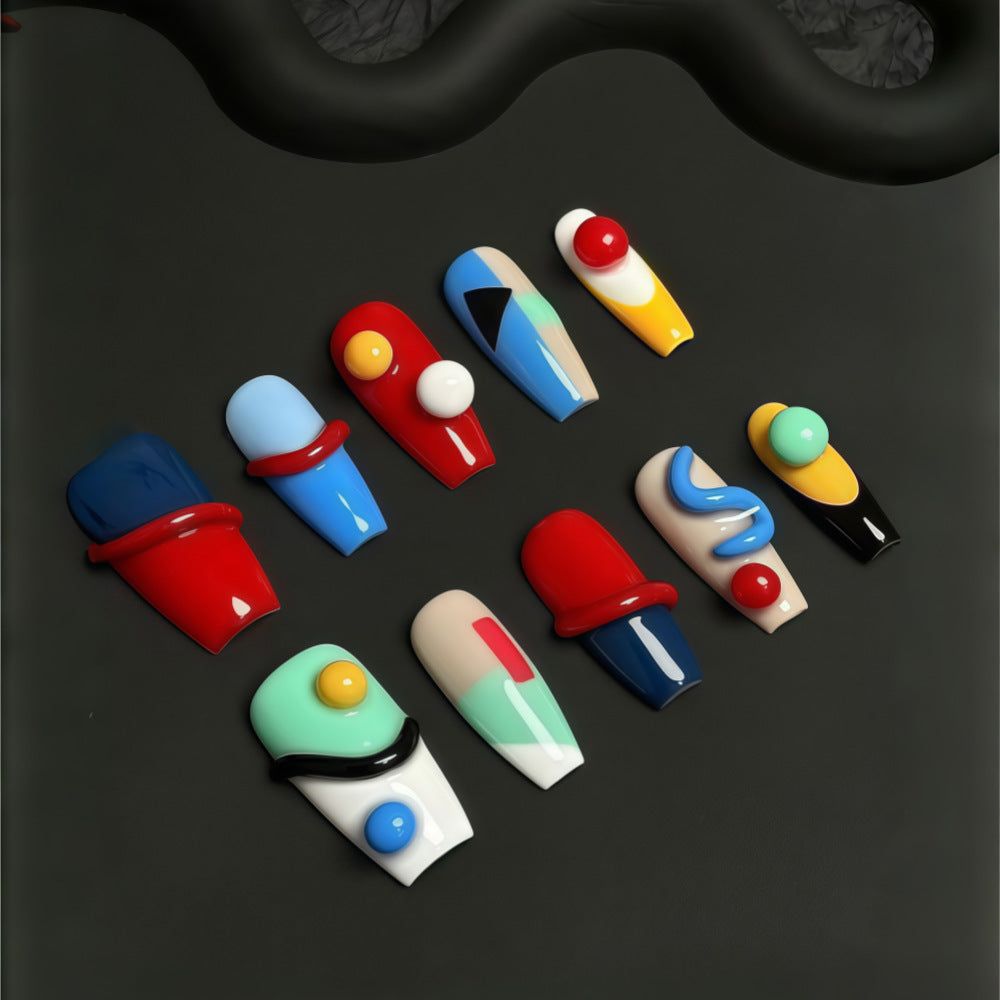 Creative Art Nails in Modern Geometric Style Bowlift