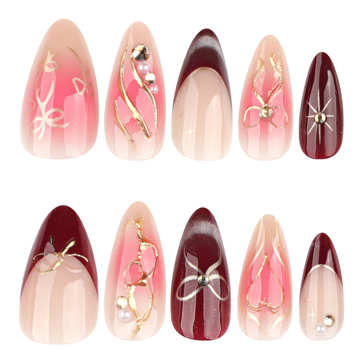 Artistic Nail Extensions with Creative Decorations Bowlift