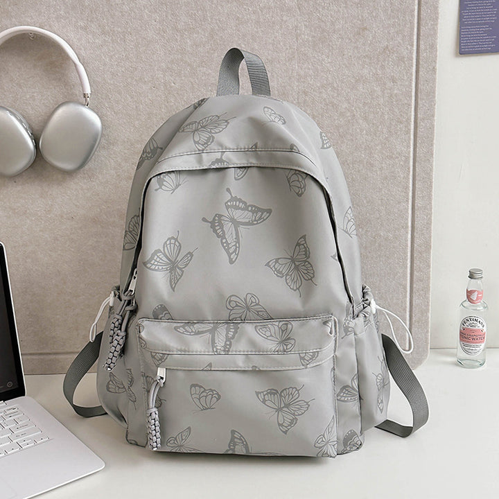 Elegant Butterfly Print Backpack Bowlift