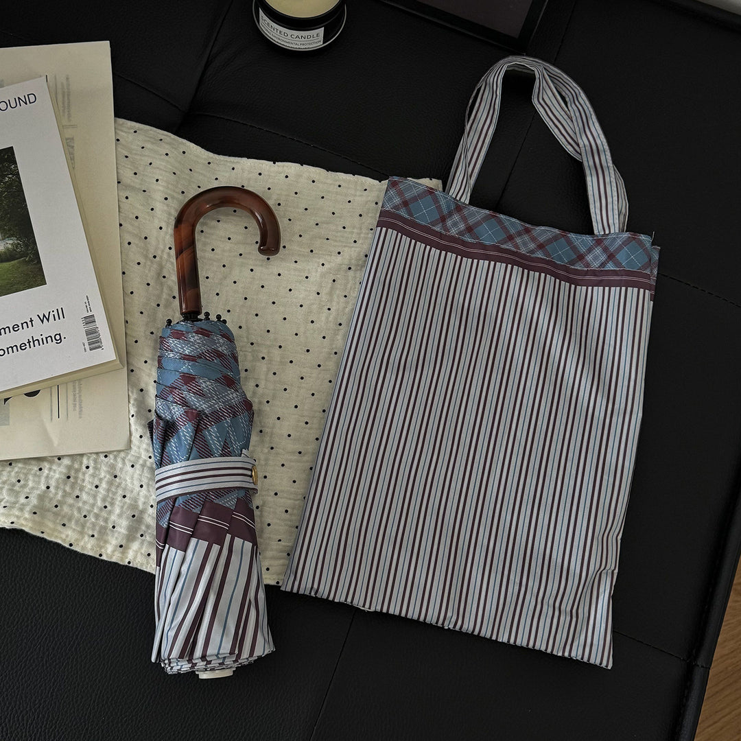 Women's foldable shopping bag with umbrella Bowlift