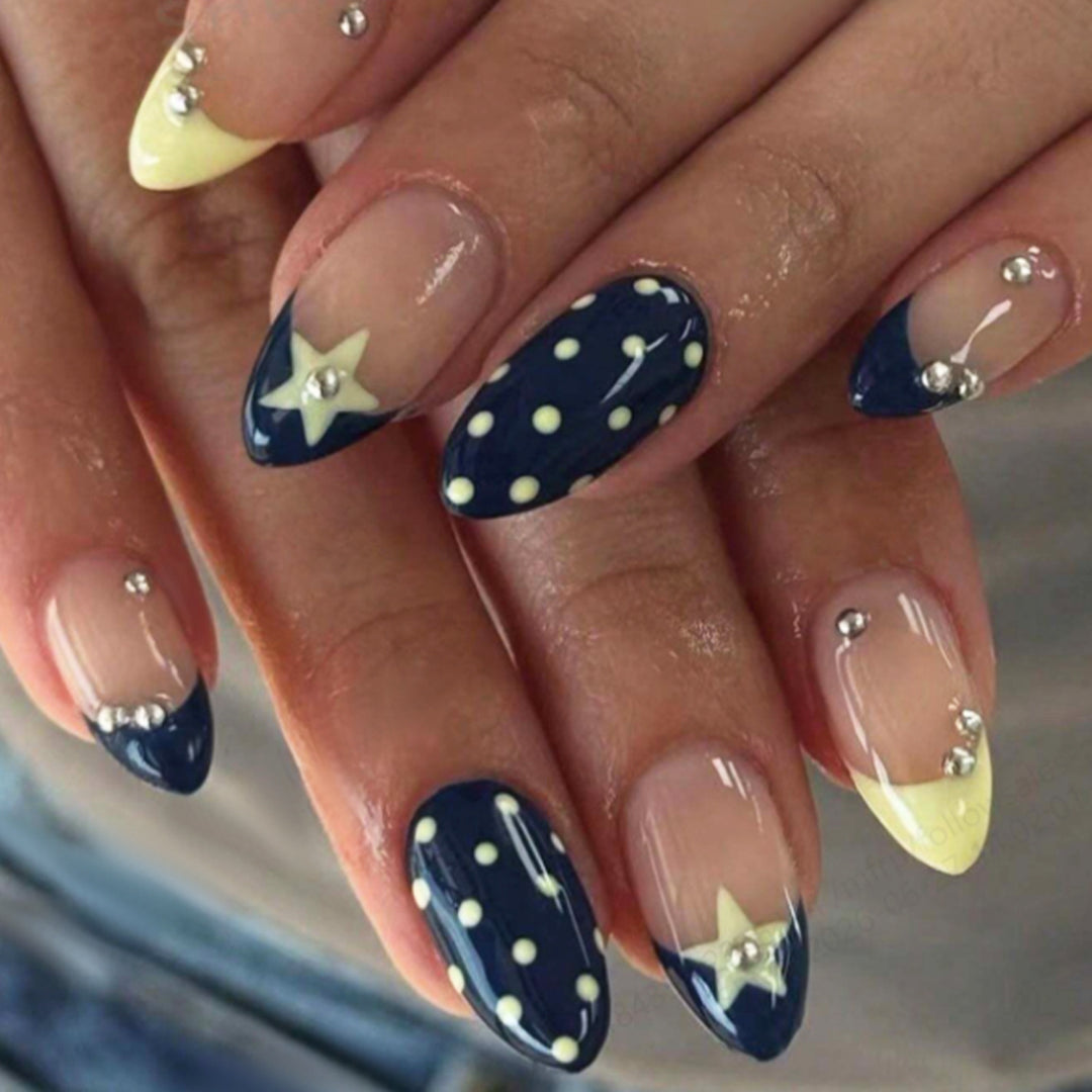 Creative Polka Dot Press-On Nails Set Bowlift