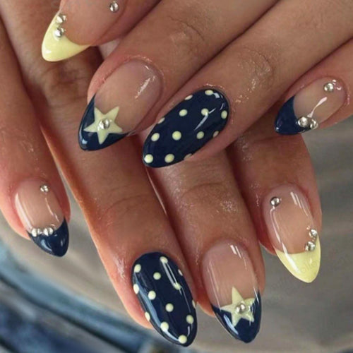 Creative Polka Dot Press-On Nails Set Bowlift