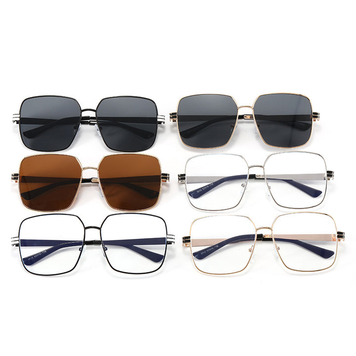 Women's fashionable square glasses with delicate metal frame Bowlift