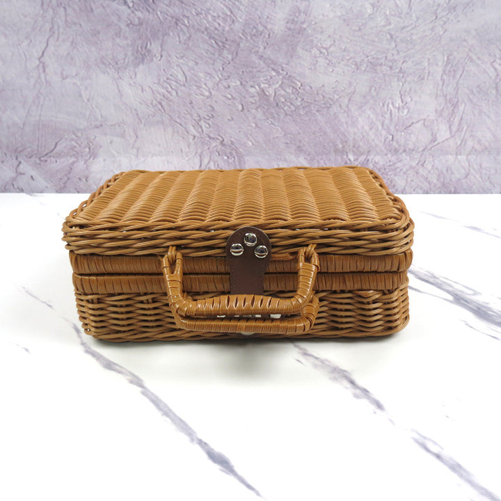 Handcrafted Storage Wicker Box Bowlift