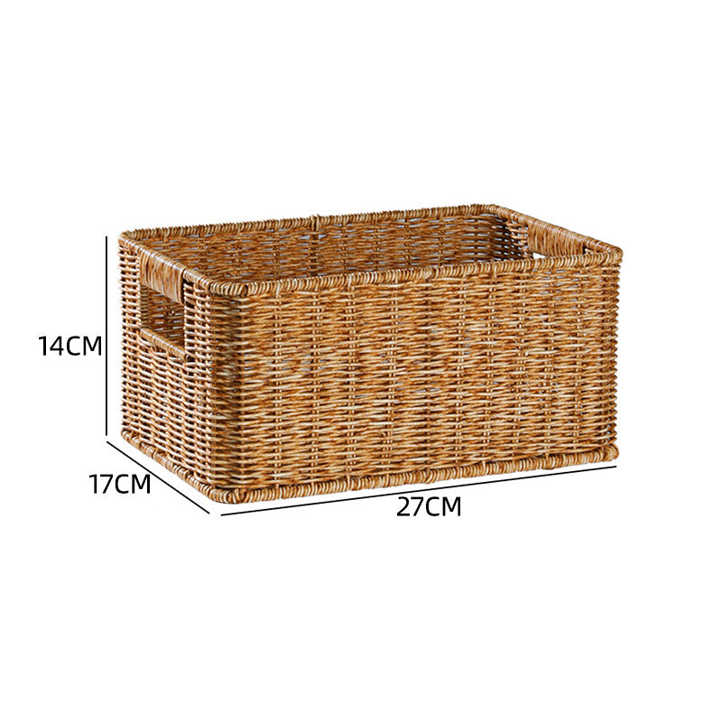 Handcrafted Rectangular Wicker Storage Bin Bowlift