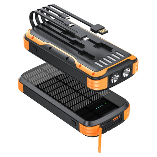 Solar Powerbank with Integrated LED Light and Multiple Charging Ports Bowlift