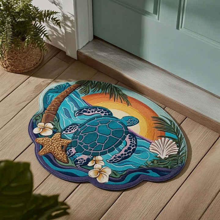 Nautical Sea Turtle Accent Mat Bowlift