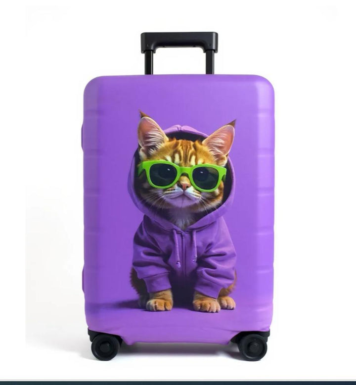 Unisex nan elastic suitcase cover with 3D dog design for trolley, stretchy and scratch-resistant Bowlift
