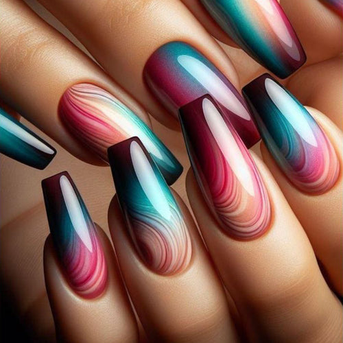 Artistic Ombre Press-On Nails Bowlift