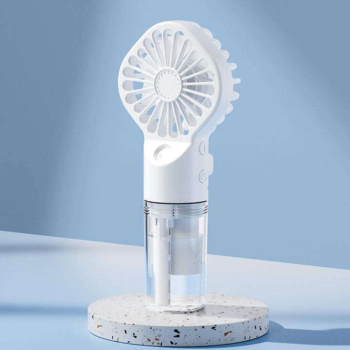 Ladies hand fan with integrated water mister Bowlift