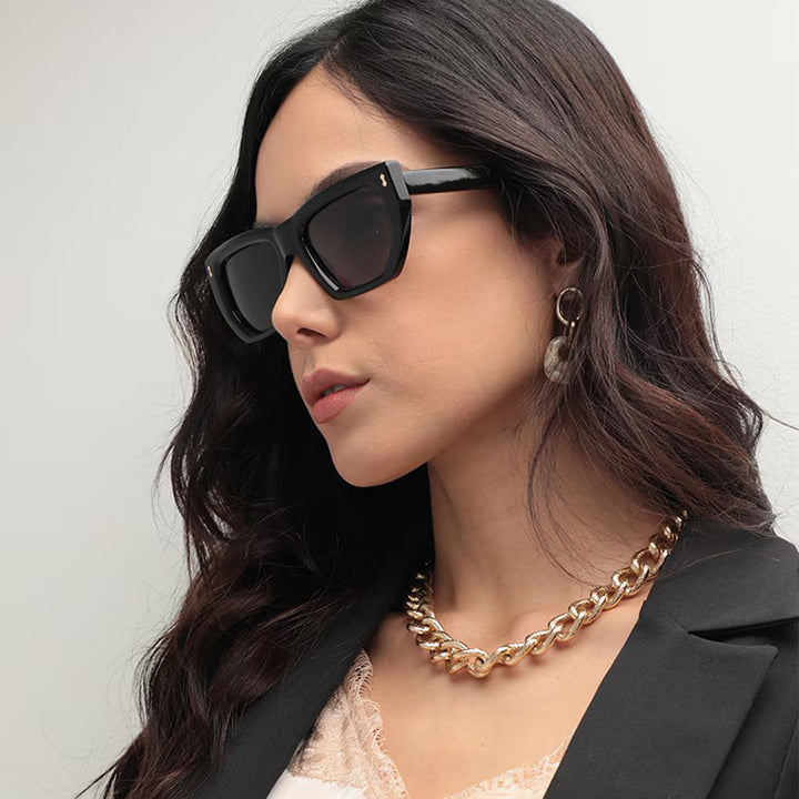 Ladies' Fashion Sunglasses with Unique Hexagonal Frame and Protective Lenses Bowlift