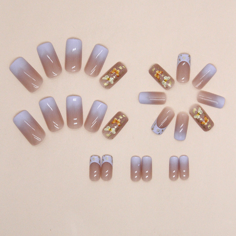 Floral Embellished Press-On Nail Set Bowlift