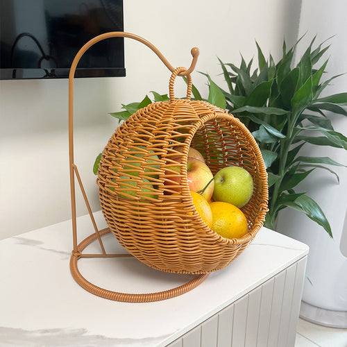 Modern Hanging Woven Basket Stand Bowlift