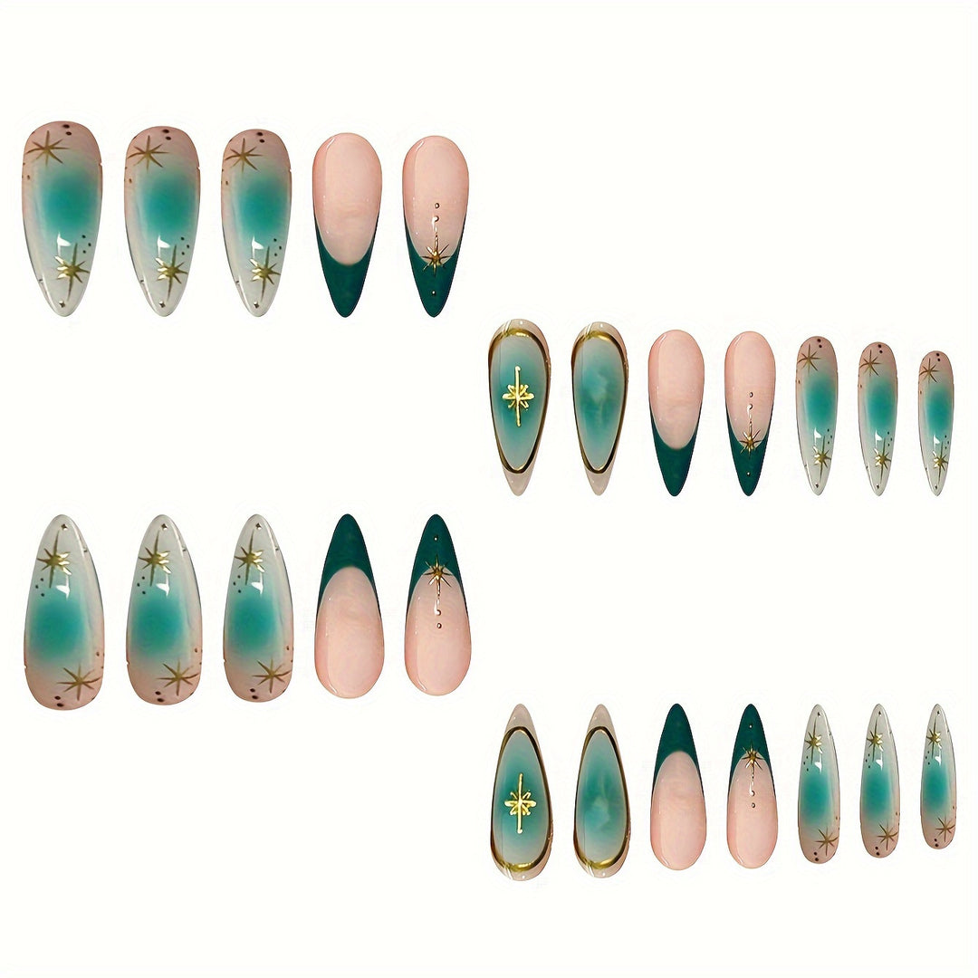 Artistic Geometric Pointed Nail Art Bowlift