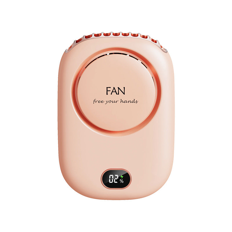 Women portable, hands-free mini fan with digital display Bowlift