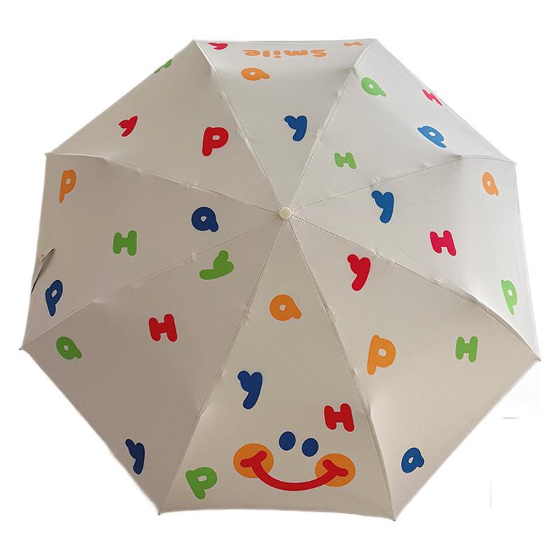 Women's Automatic Folding Umbrella with Cheerful Design Bowlift