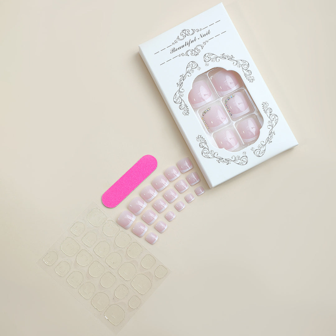 Premium Press-On Nail Set with Elegant Design Elements Bowlift