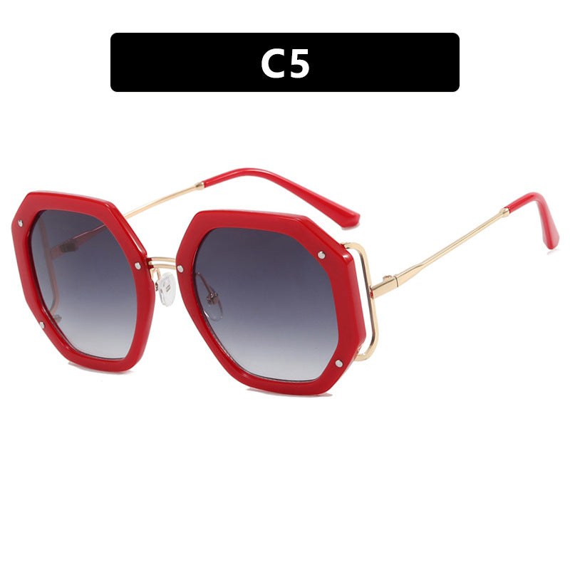 Ladies stylish octagonal sunglasses with UV protection and elegant frame Bowlift