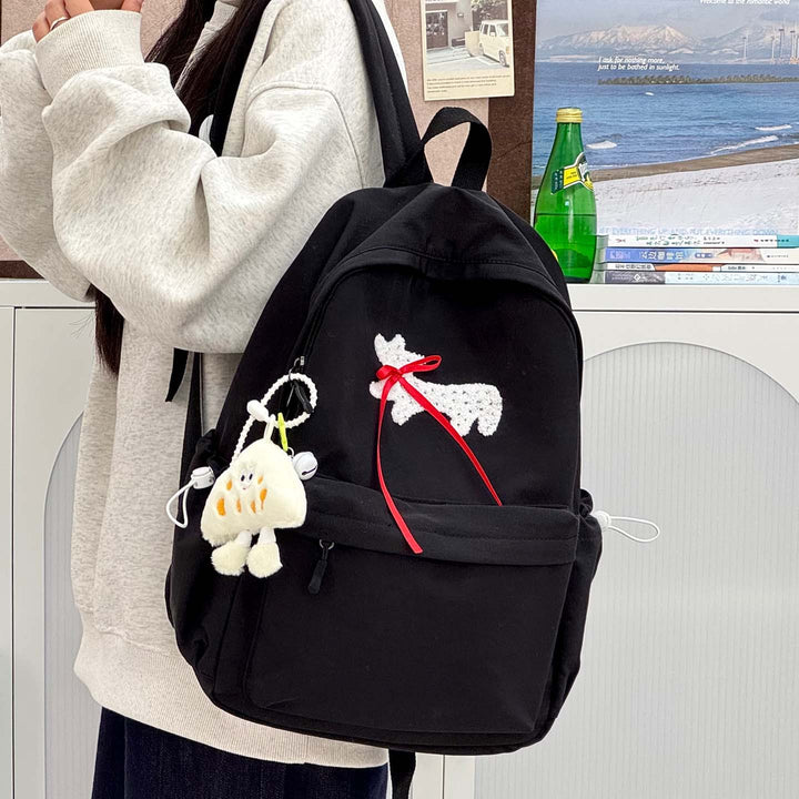 Backpack with Unique Dog Design and Practical Compartments Bowlift