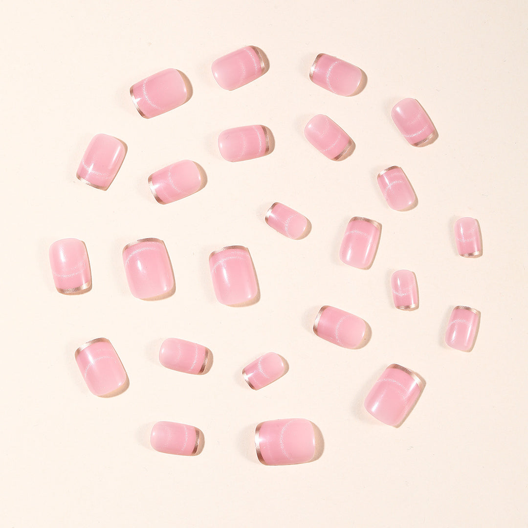 Elegant Glossy French Tip Nail Art Bowlift