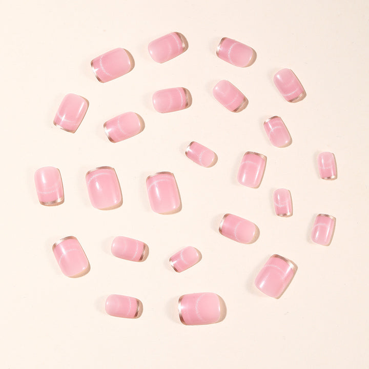 Elegant Glossy French Tip Nail Art Bowlift