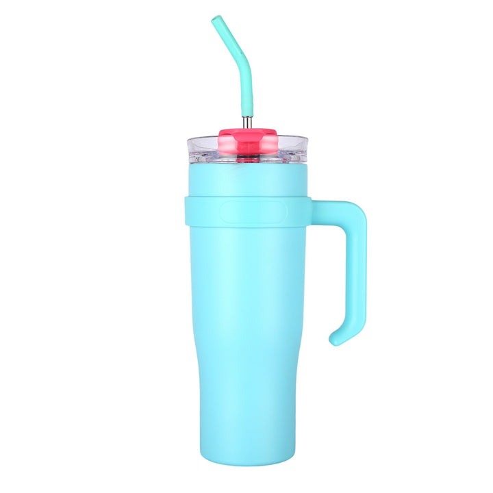 Women's insulated cup with straw and ergonomic handle Bowlift