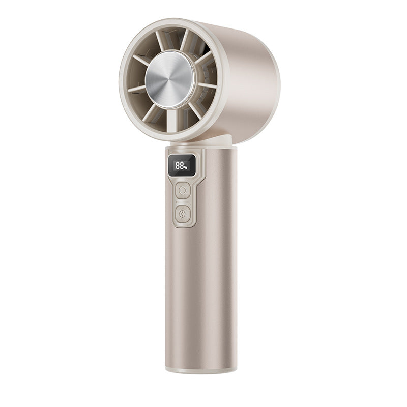 Women's portable handheld fan with digital temperature display Bowlift