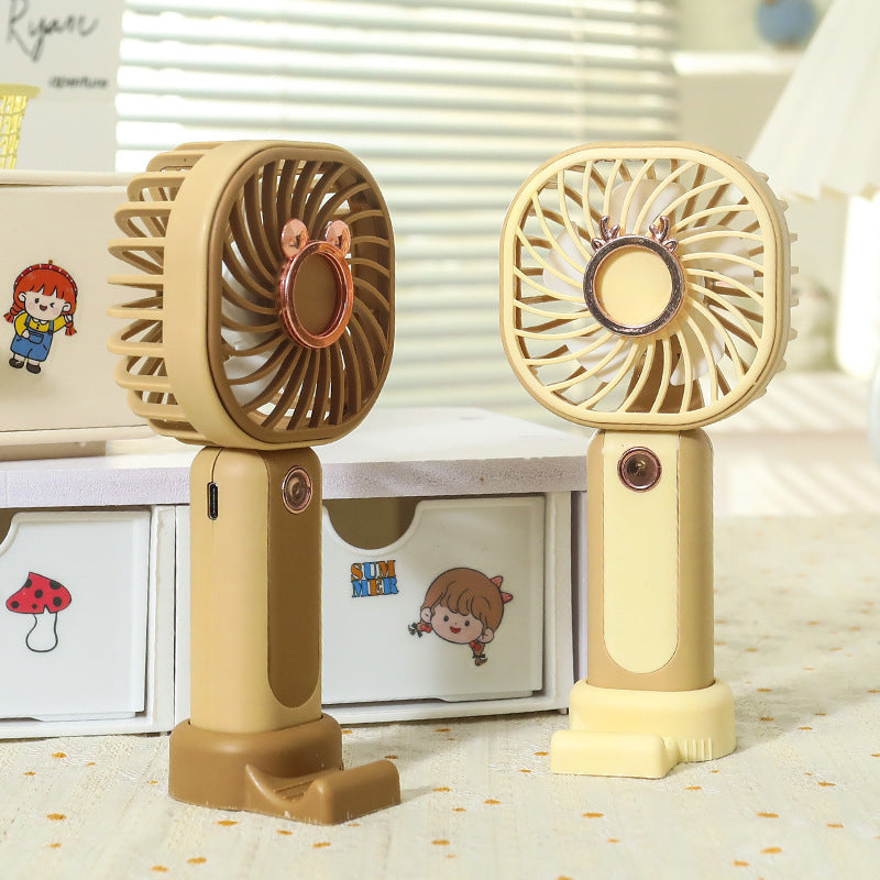 Ladies portable USB hand fan with ergonomic design and integrated LED lighting Bowlift