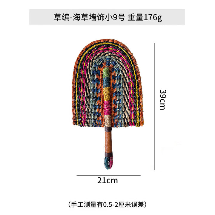 Ladies hand-woven fan made of natural material Bowlift