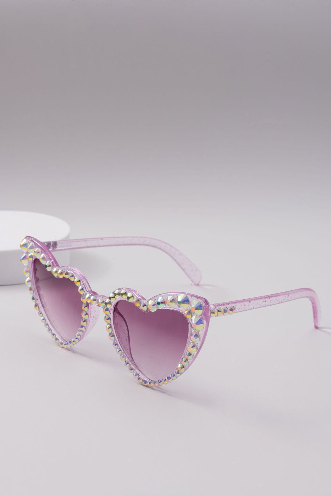 Women's Heart-Shaped Sparkle Sunglasses Bowlift