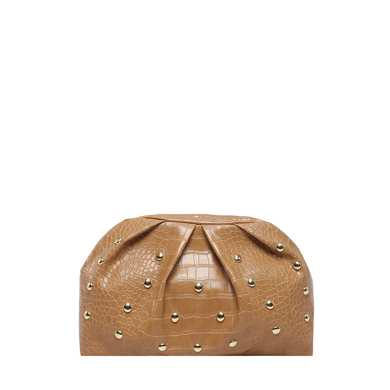 WoElegant Textured Crocodile Pattern Clutch Bag Bowlift