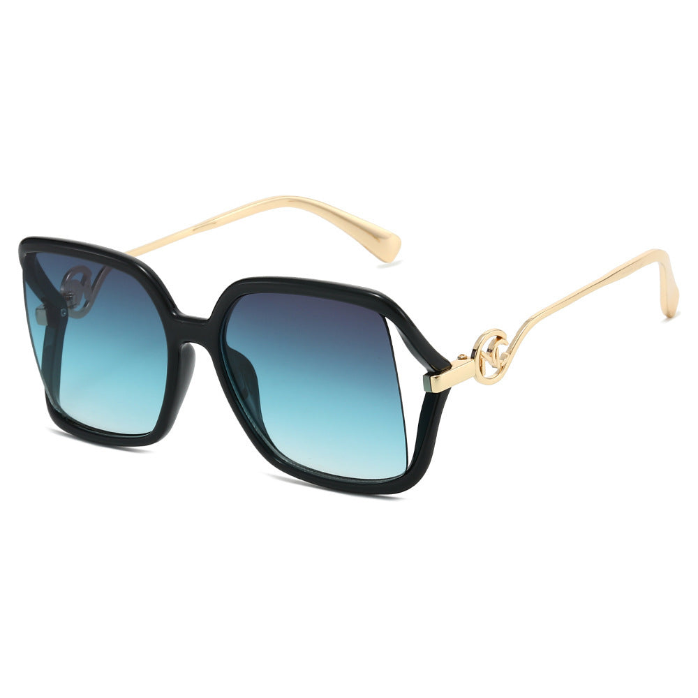 Oversized Geometric Gradient Sunglasses Bowlift