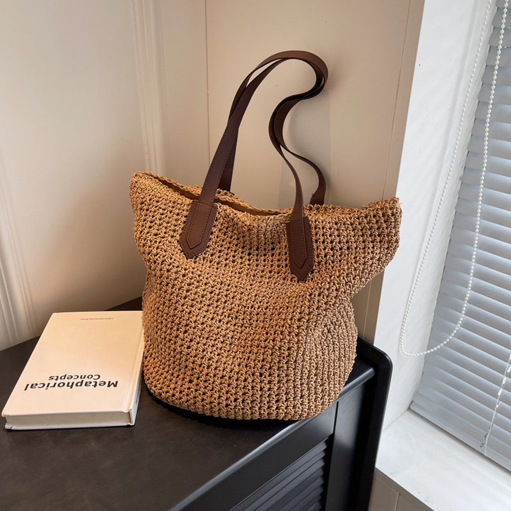 Beach bag with sturdy leather handles Bowlift