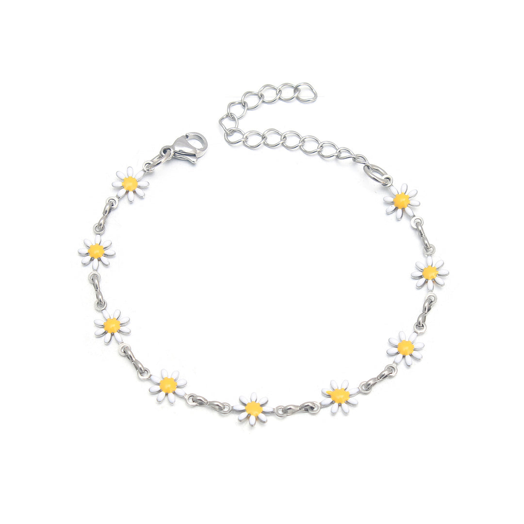 Floral Charm Chain Anklet Bowlift