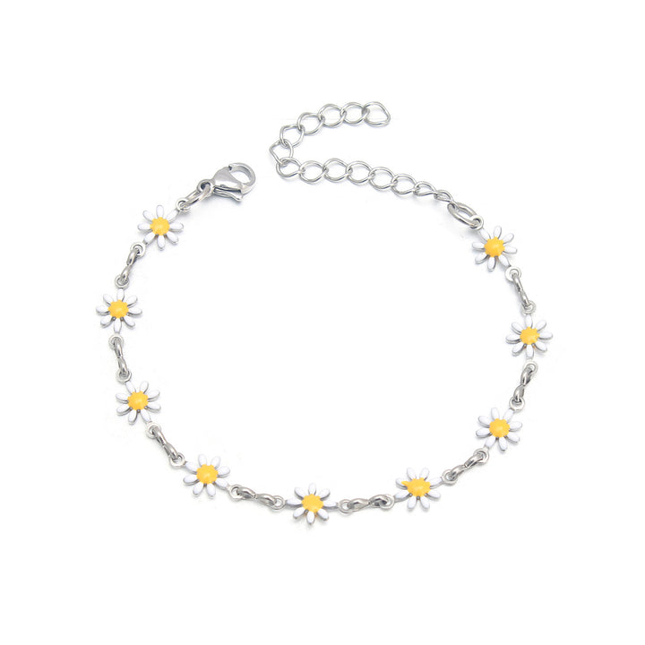 Floral Charm Chain Anklet Bowlift
