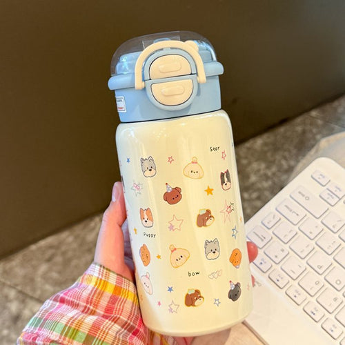 Ladies Funny Drinking Bottle with Animal Motif and Safe Closure System Bowlift