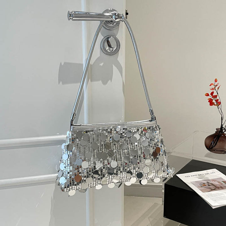 WoGlamorous Sequin Evening Shoulder Bag Bowlift