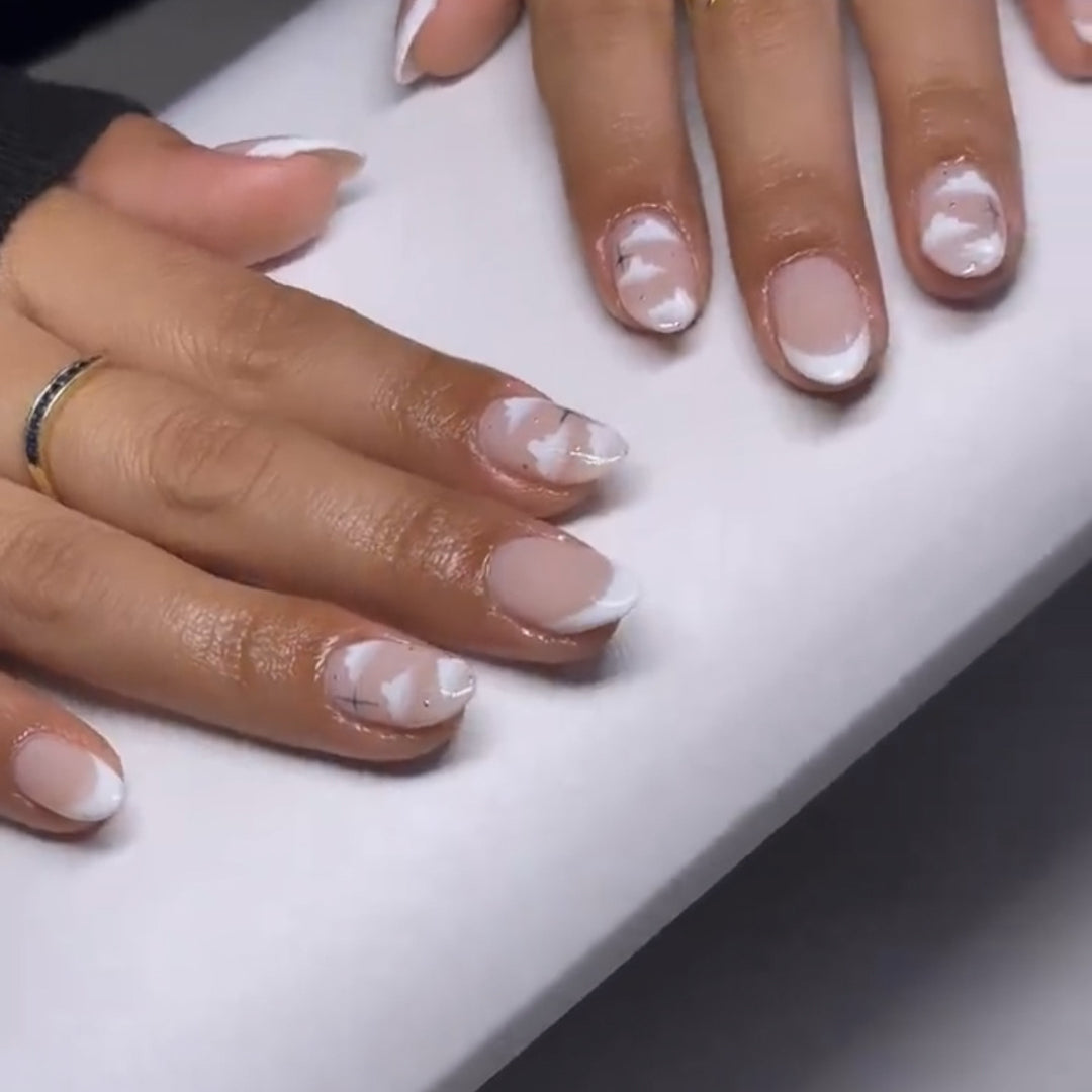 Elegant Marble-Inspired Press-On Nails Bowlift