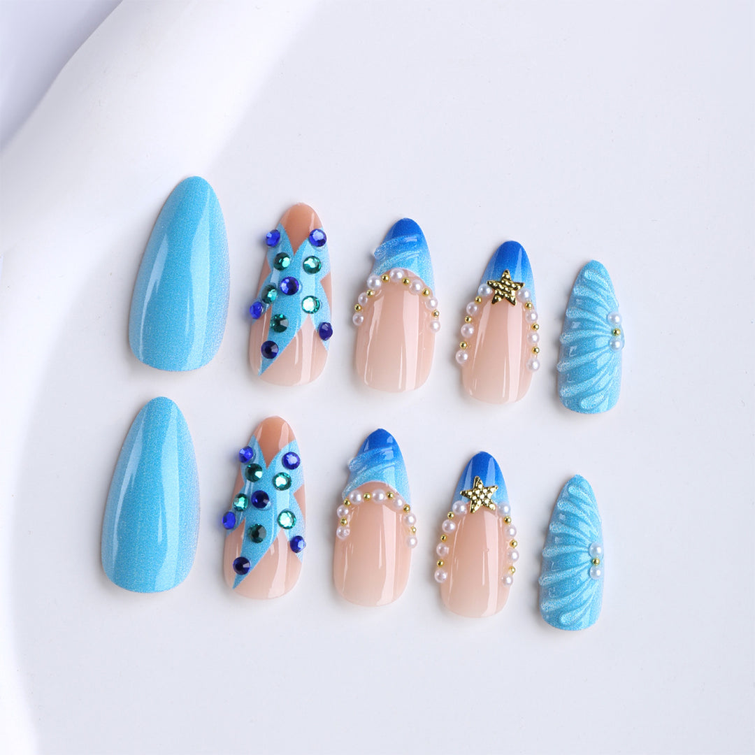 Artificial nails in maritime design with 3D elements Bowlift