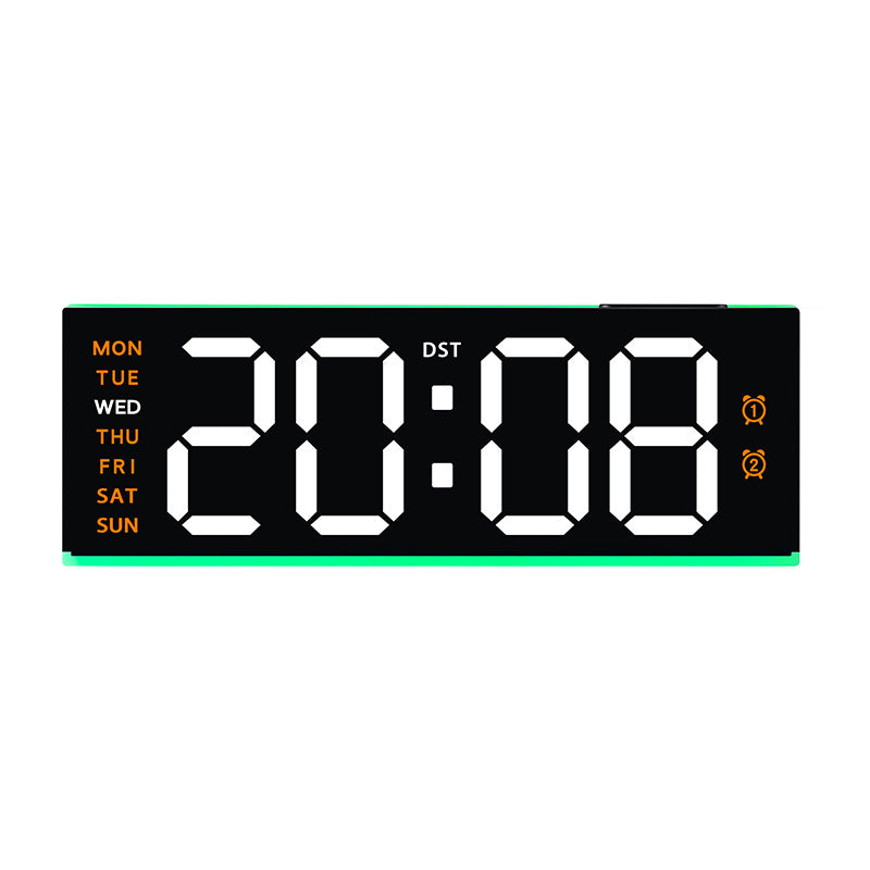 Digital alarm clock with large LED display and multifunctional alarm functions Bowlift