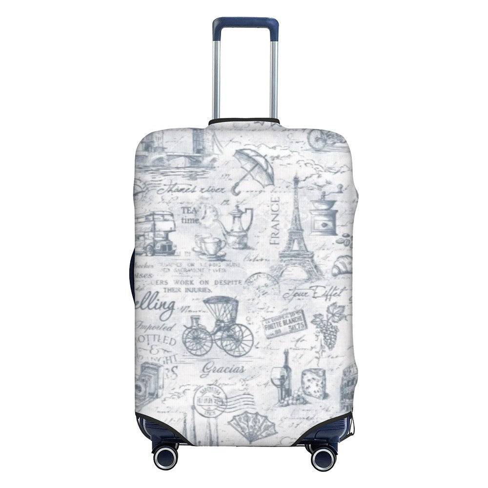 Unisex stretch suitcase cover with elastic fabric, zipper opening and cute pattern Bowlift
